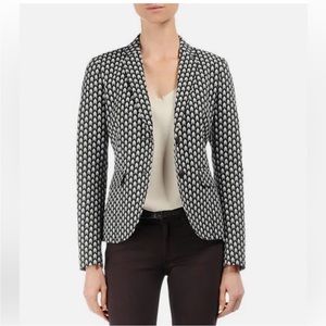 Rag & Bone Bailey Novelty Chevron Print Blazer Jacket Black and White Sz 4
